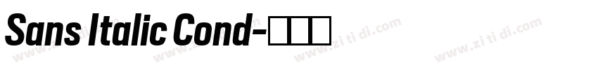 Sans Italic Cond字体转换